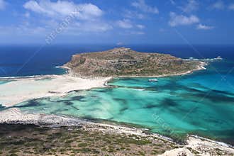 Balos beach at Crete island in Greece