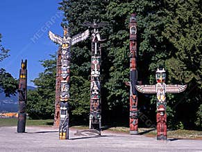 Totem Poles, Stanley Park, Vancouver.
