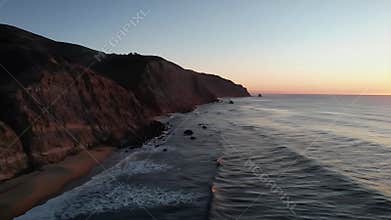 Sunset Coastline Cliffs