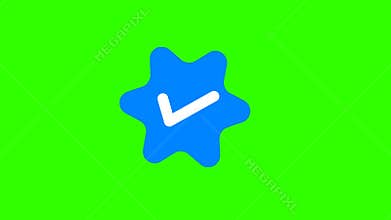Tick (Checkmark) Animation on Green Screen Background Approval and Success Symbol