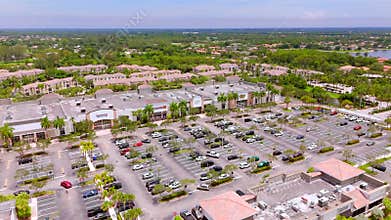The Shoppes at Isle Verde Wellington Florida. Aerial drone clip 4k 2025