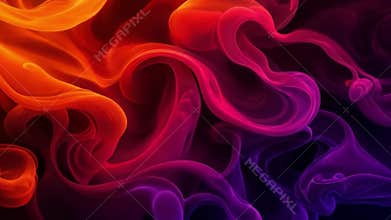 Liquid Fire Nebula 4K - Swirling Abstract Fluids in Molten Hues for Motion Graphics & Sci-Fi
