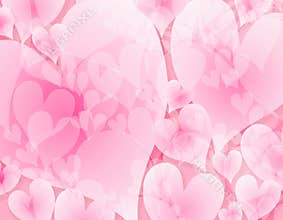 Light Opaque Pink Hearts Background