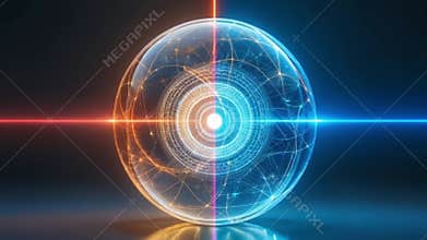 Quantum Flux Sphere - 4K Dual-Tone Energy Core with Neural Fractals