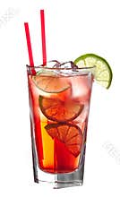 Red alcoholic coctail
