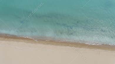 aerial view from flying drone of beautiful sea waves