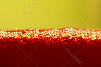 Macro red wine