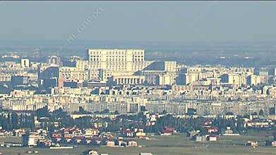 Flying over the Palace of the Parliament