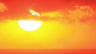 Timelapse sunset on the sea. Crimea, Ukraine. FULL HD