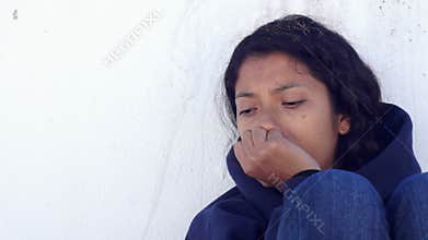 Depressed, young woman