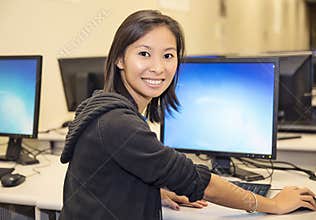 Student in Computer Lab