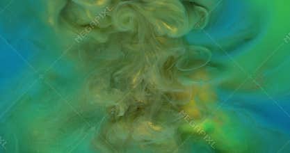 Swirling mist glow ink paint twirl water fluid art