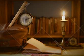Free time to travel and read concept