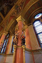 Hungarian Parliament Building, Gothic Revival style building with lavishly decorated rooms