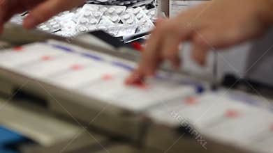 Boxes with medicines
