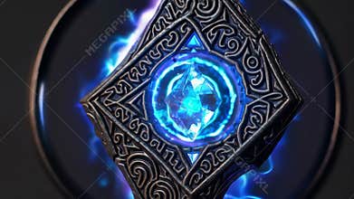 Mysterious artifact emits pulsating energy with blue electric discharges