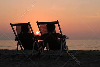 Couple at sunset