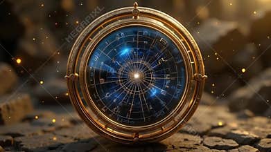 Mystical Golden Orb 4K - Ancient Celestial Artifact for Fantasy Films, Game Assets & Esoteric Visuals