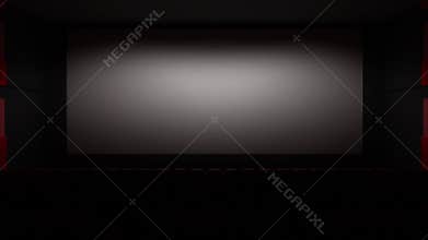 Movie theatre with a green screen