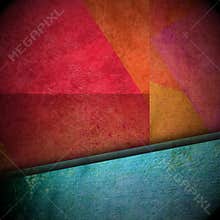 Background with grunge texture and metallic blue ribbon