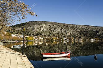 Wooden Boat in Kastoria Lake I