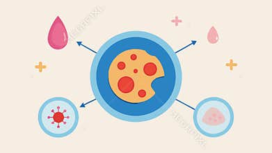Healing Process Visualization A diagrammatic representation showing how exosomes promote healing and skin regeneration