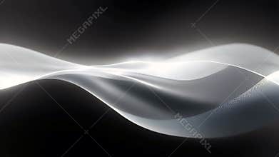 Bright wave flowing on black background