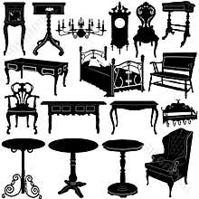 Antique furniture vector 2