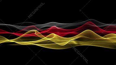 Wonderful german color flag animation for sport events, loop HD 1080p