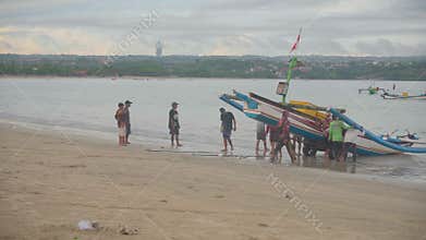 Badung, Bali, Indonesia - April 21, 2026: Balinese Fishermen