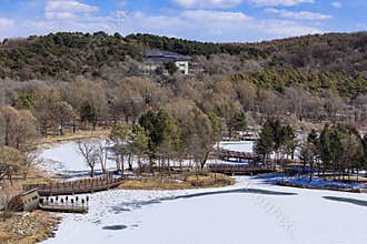 Early Spring Snow - Scenery of Jingyuetan National Forest Park, Changchun, China