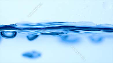 Close up water in slow motion