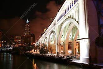 Cleveland Ohio At Night