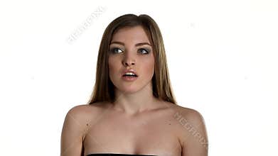 Woman different facial expressions