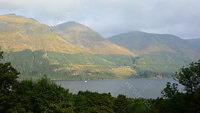 Mountains and lake
