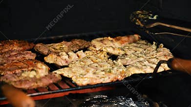 Marinated Chicken Breasts on the Grill Grates