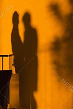 Shadow of love on the balcony
