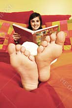 Reading a book