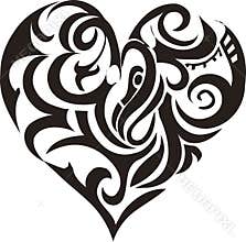 Tribal art heart