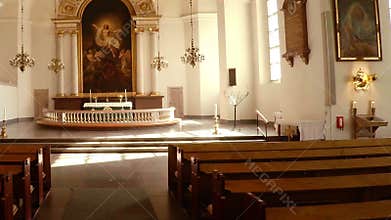 Interiors of church. Stockholm. Sweden.