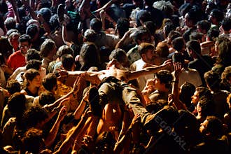 Crowd in a concert at Primavera Sound 2016 Festival