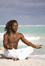 Yoga man in cuba