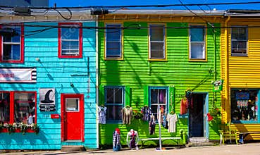 Colorful Street, Halifax, Nova Scotia, Canada