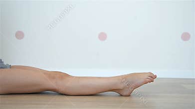 Girl Gymnast Doing Warm Up For Legs