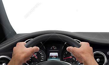 Driving hands steering wheel