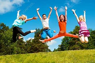 Happy active children