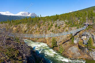 The famous yukon suspension bridge