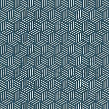 Seamless vintage worn out 3D line box pattern background.