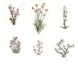 Fairytale set of colorful watercolor flowers. SET 6