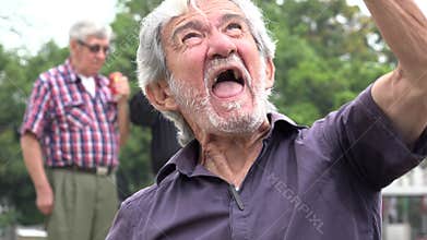 Angry Old Man Cursing
